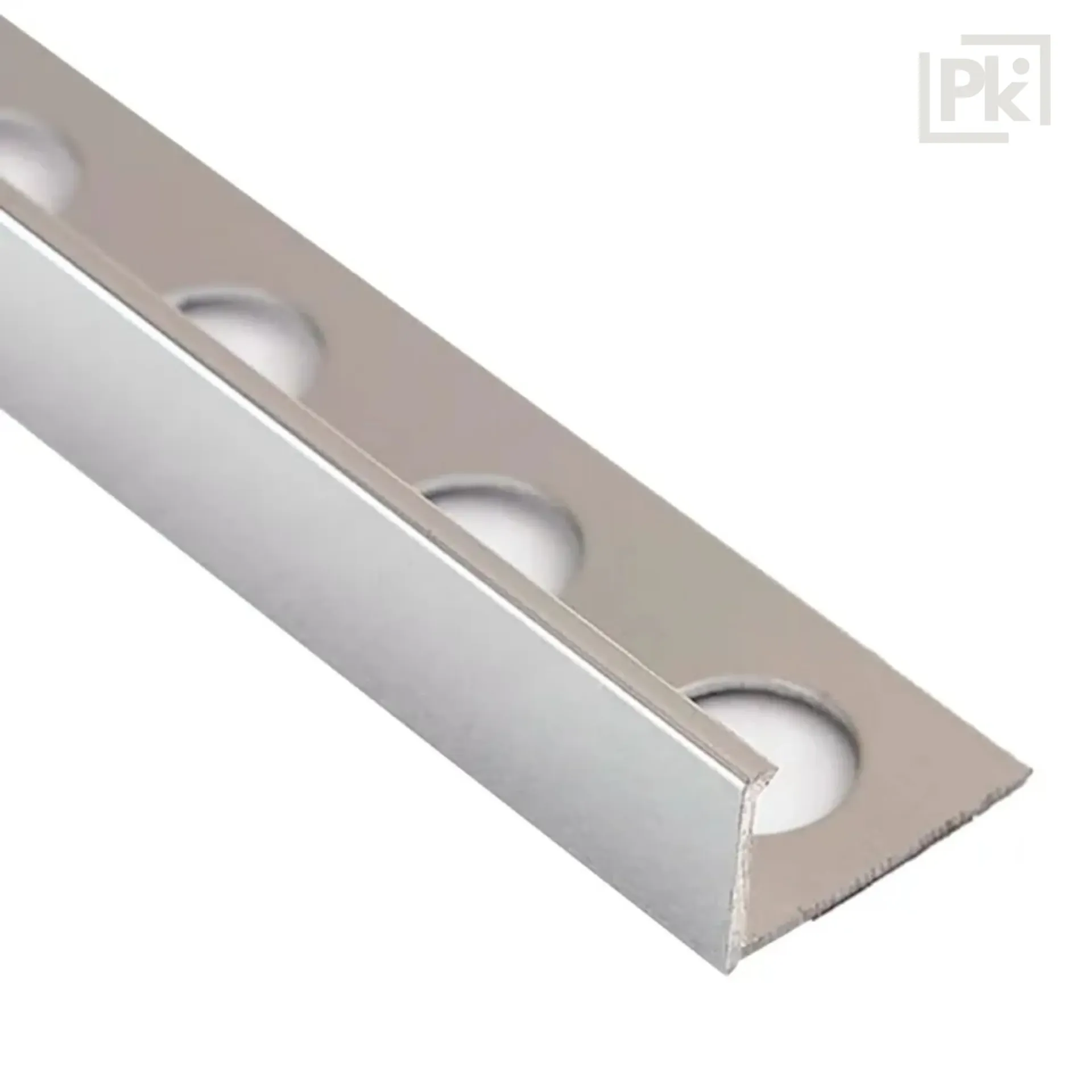 Perfil de Aluminio Terminación en L Plata AL721 23,5mm x 2500mm