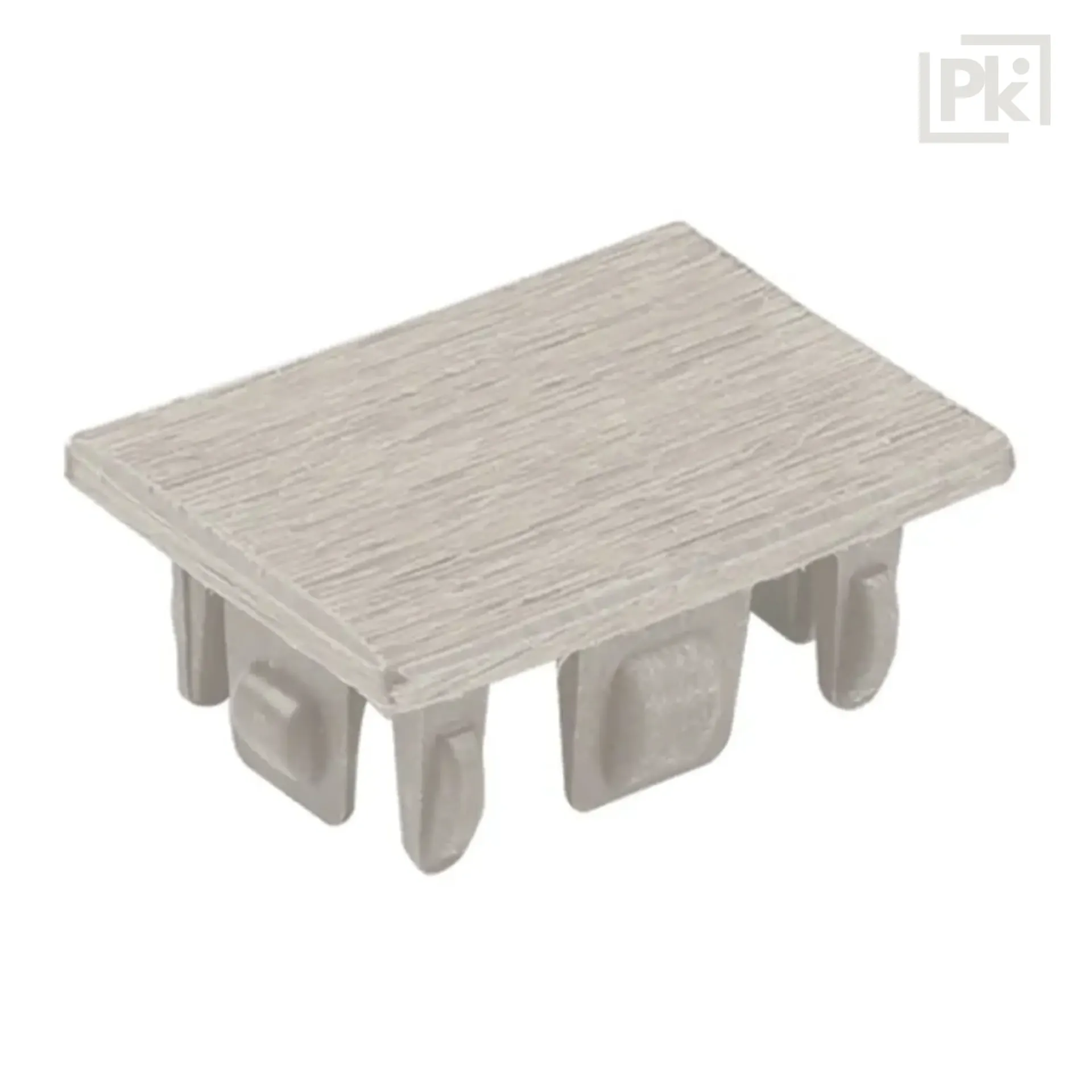 [06VIHLAA4260005] Terminación de Viga Co-Extruded G01 White Oak 42mm x 60mm Bolsa x 50 unidades