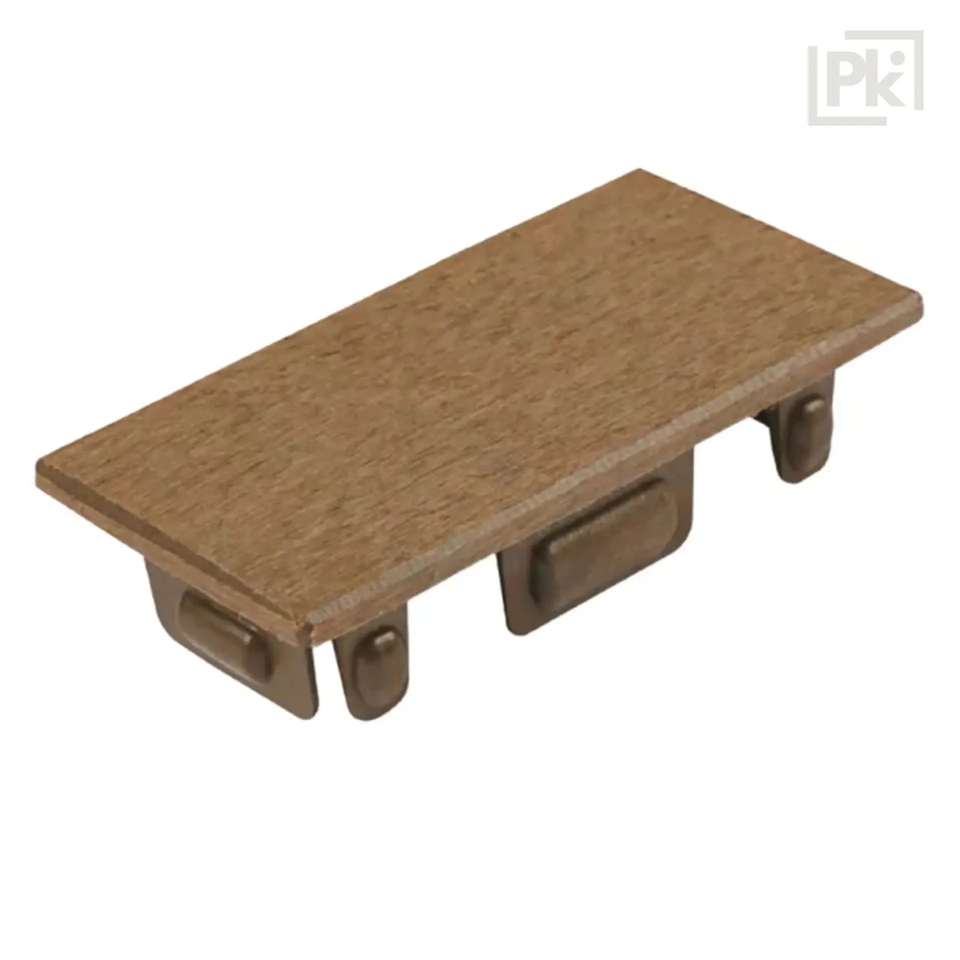 [06VIHLAA4590002] Terminación de Viga Co-Extruded G04 Teak 45mm x 90mm Bolsa x 50 unidades
