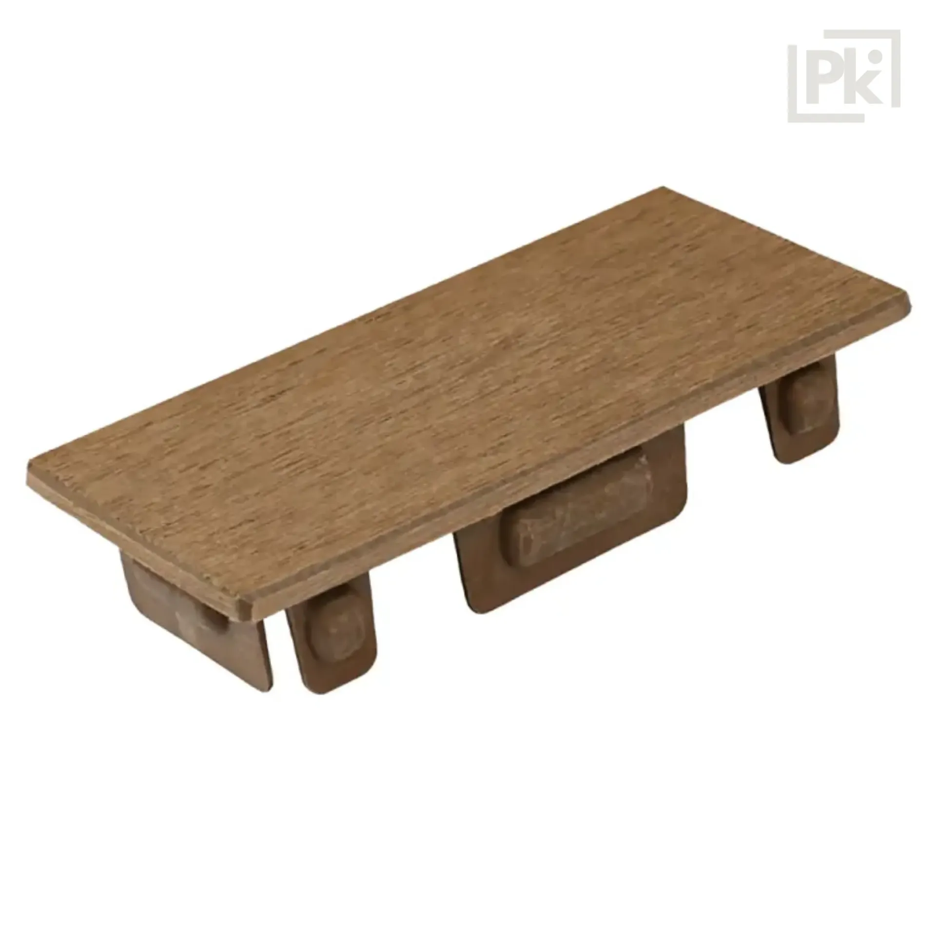 [06VIHLAA5010002] Terminación de Viga Co-Extruded G04 Teak 50mm x 100mm Bolsa x 50 unidades