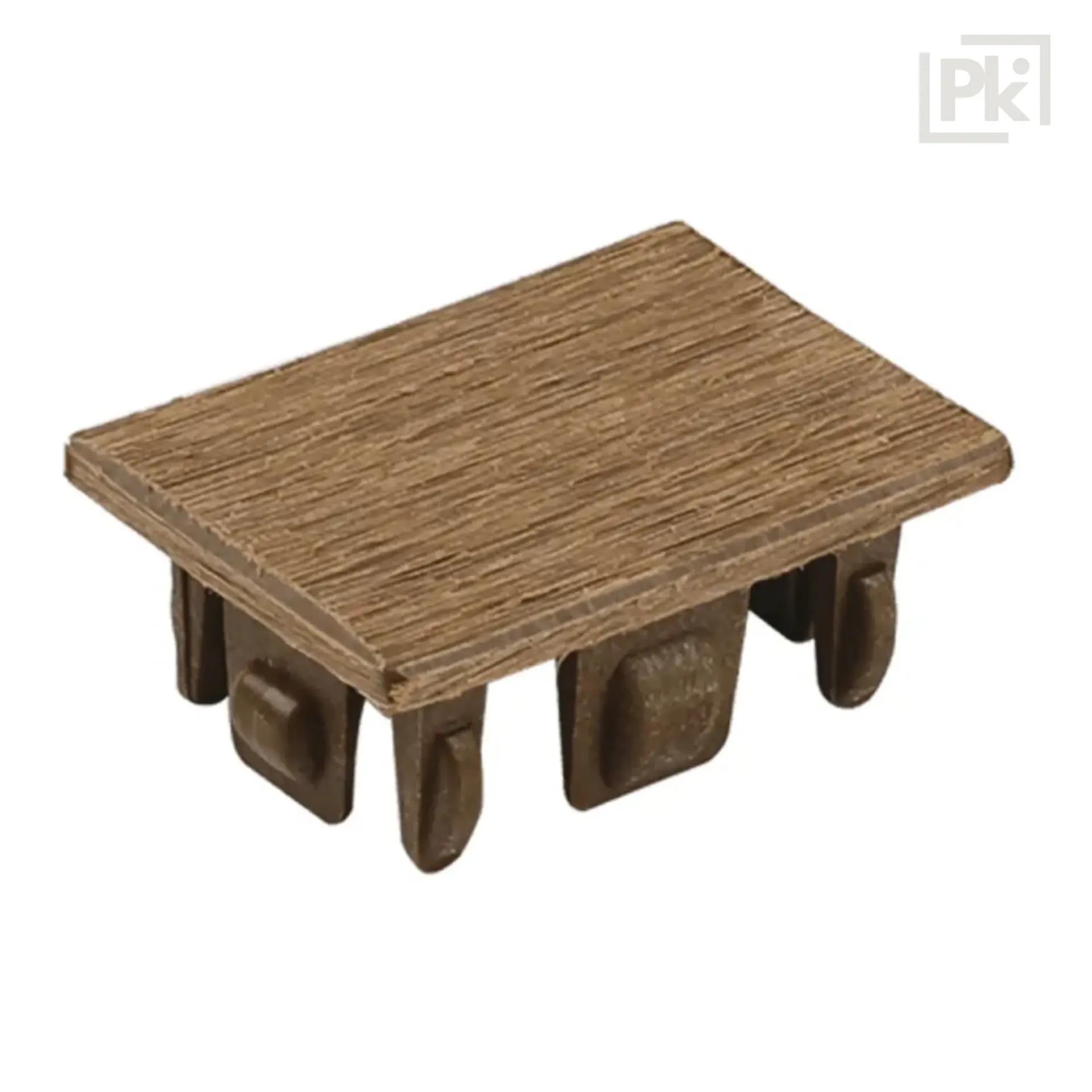 [06VIHLAA4260002] Terminación de Viga Co-Extruded G04 Teak 42mm x 60mm Bolsa x 50 unidades