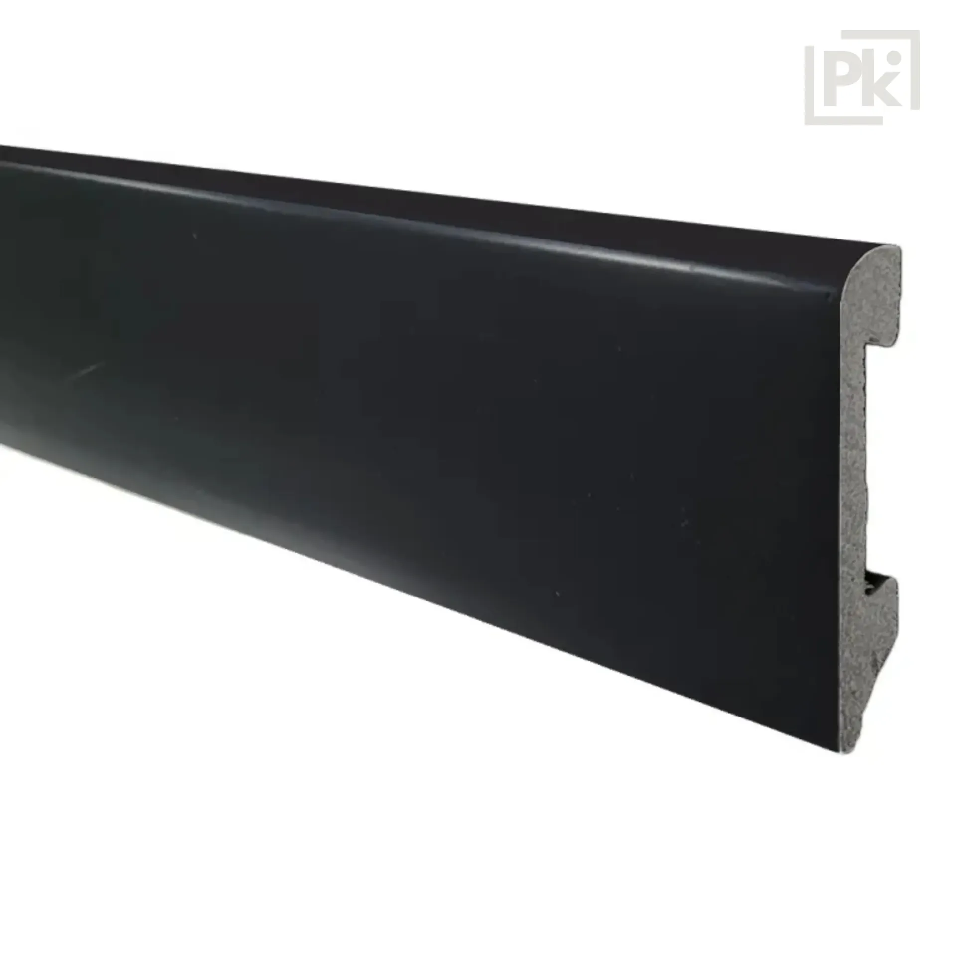 Zócalo Resistente al Agua Top Round Negro Azabache 14mm x 75mm x 2400mm