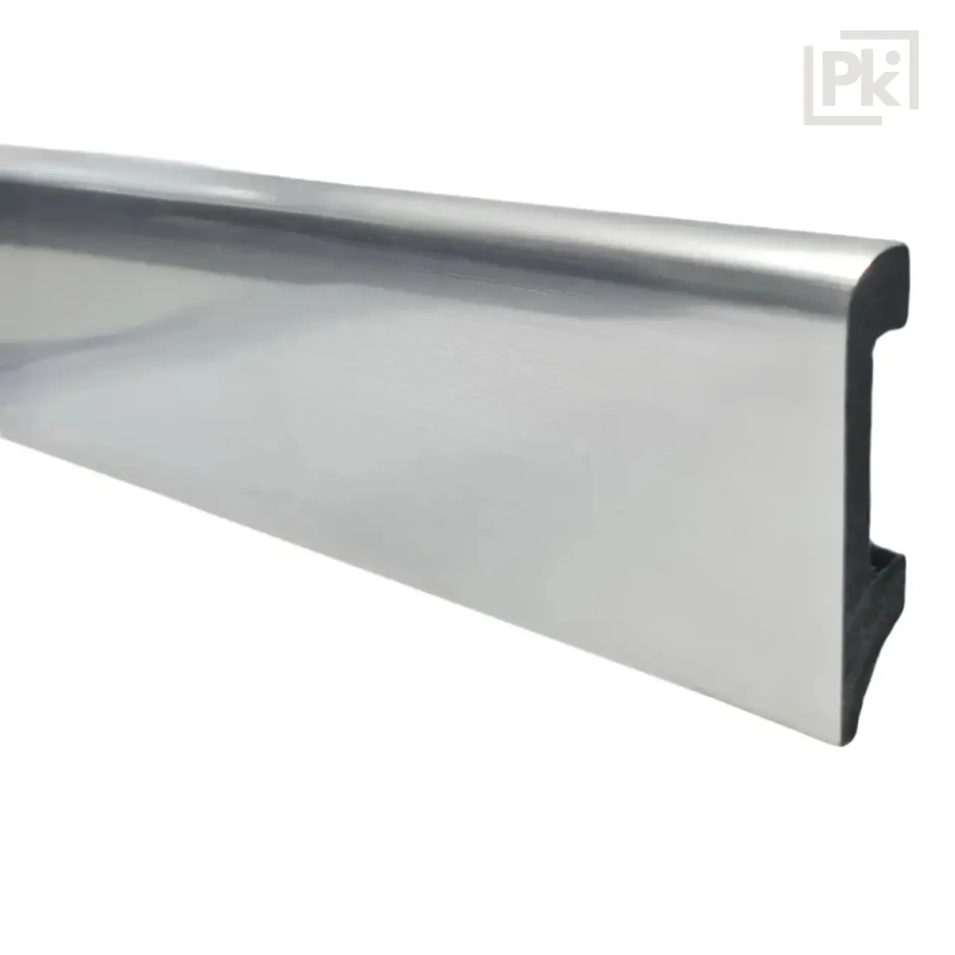 Zócalo Resistente al Agua Top Round Plata Pura 14mm x 75mm x 2400mm